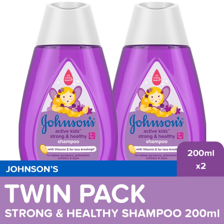 Johnson's-Active-Kids-Strong&amp;-Healthy-Shampoo-200ml-Twin-Pack