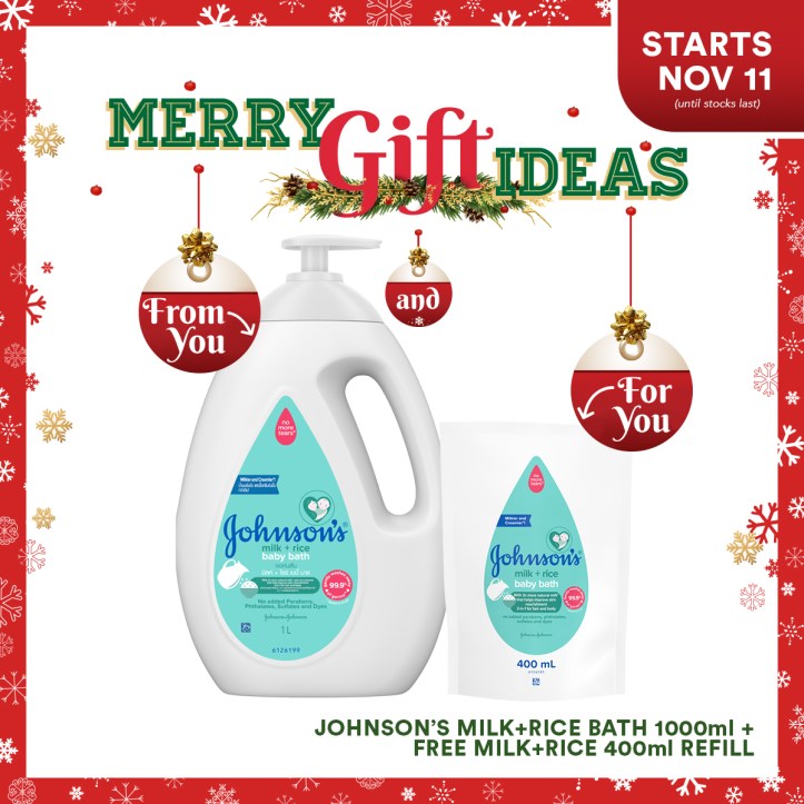 Johnson's Milk+Rice Bath 1000ml + FREE 400ml Refill