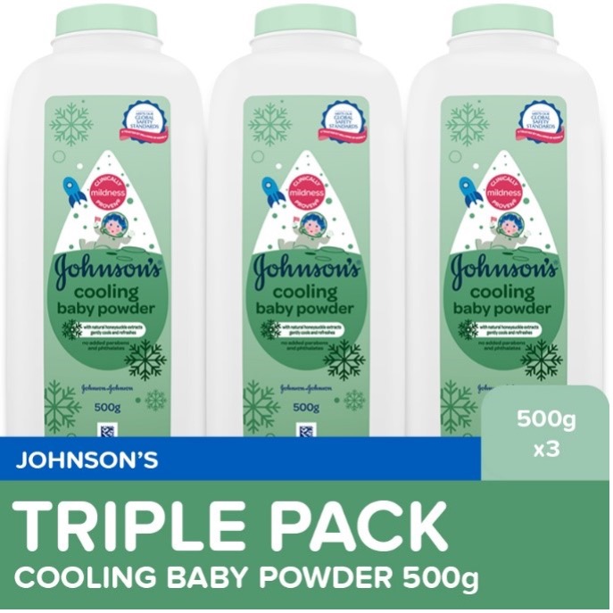 Johnson's Cooling Baby Powder 500g x 3