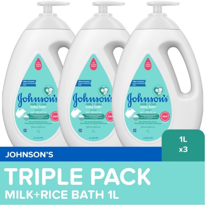 Johnson's Milk+Rice Bath 1000ml x 3