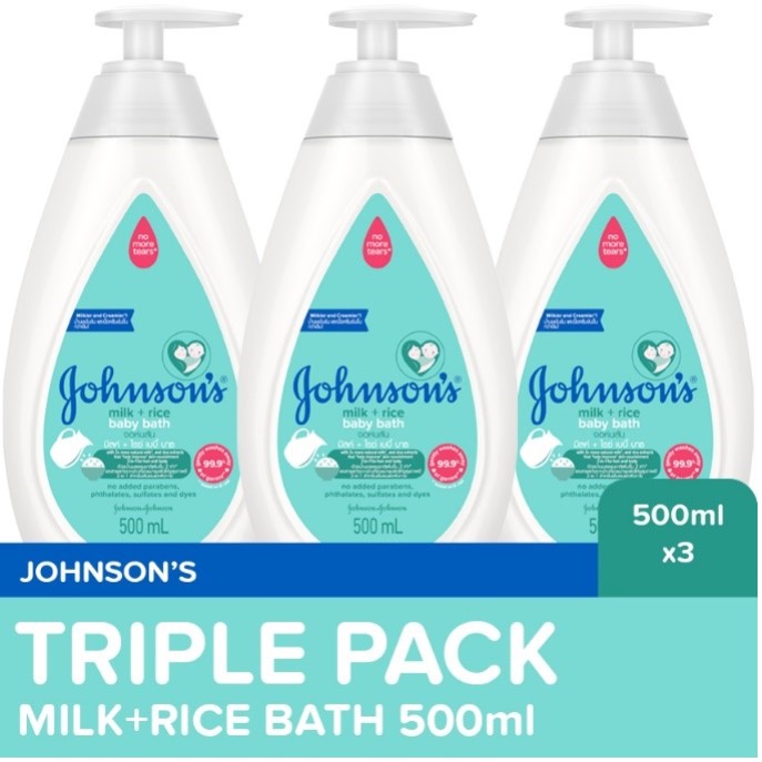 Johnson's Milk+Rice Bath 500ml x 3