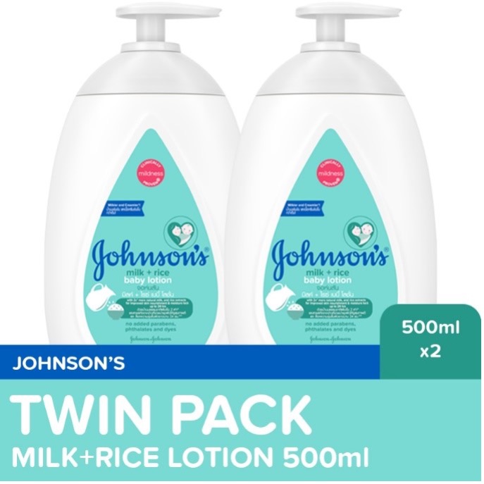 Johnson's Milk+Rice Lotion 500ml x 2