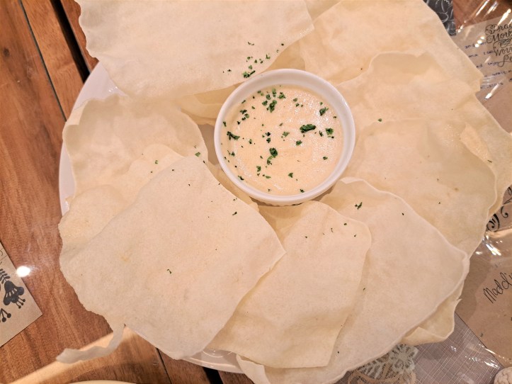 Crispy Cassava Chips with Onion Dip Okada
