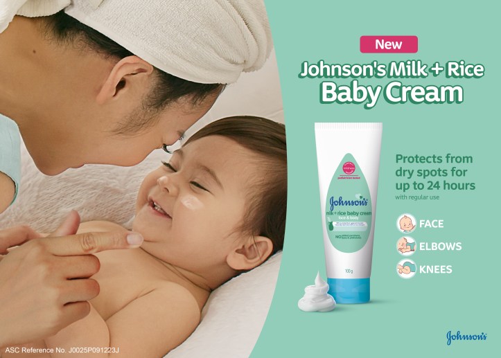 Johnson’s Milk + Rice baby cream