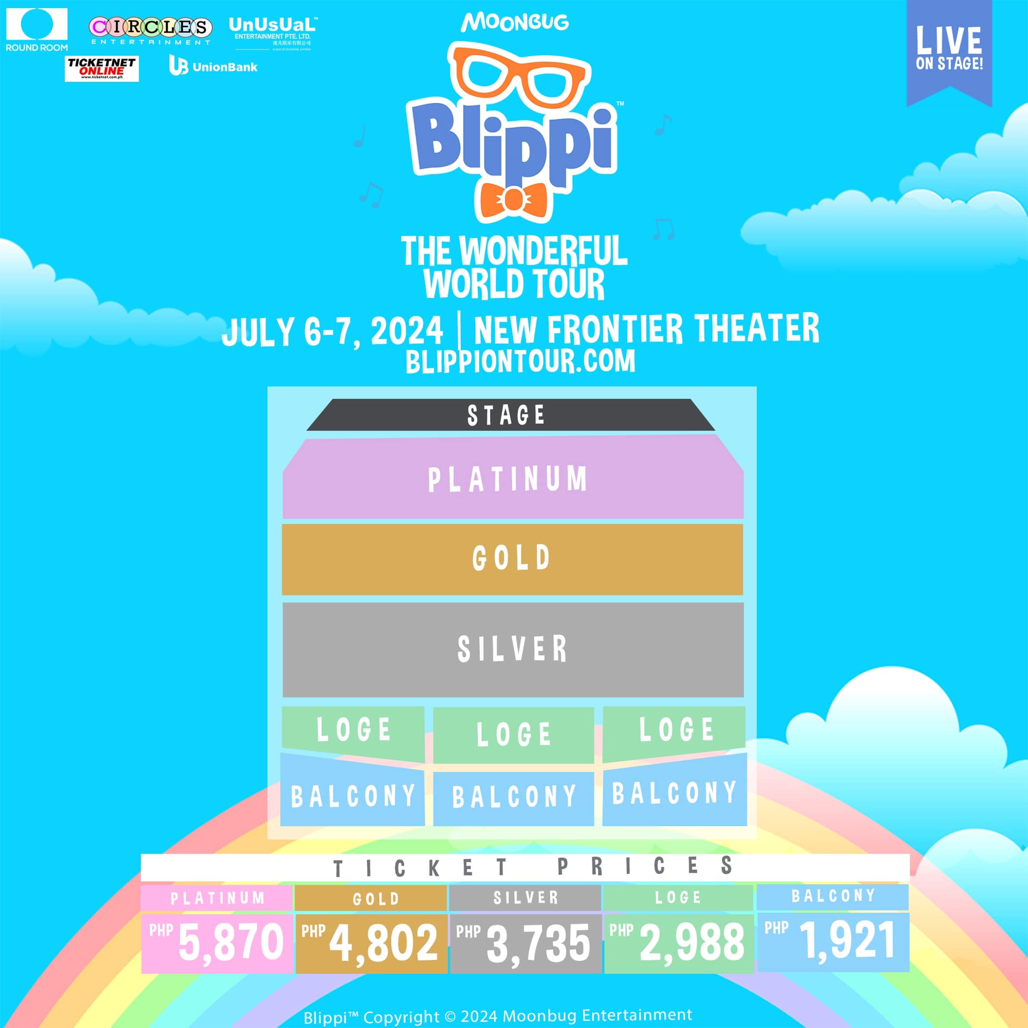 BLIPPI LIVE ON STAGE PHILIPPINES 2024 PRICE STAGE